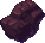 Pixel-art asteroid.