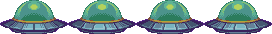Spinning pixel-art UFO.