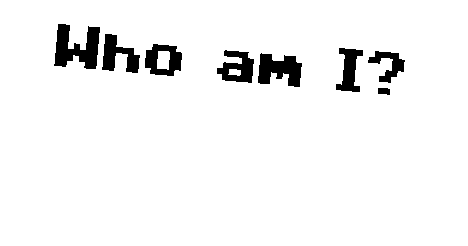Speech bubble image saying 'Who am I?'